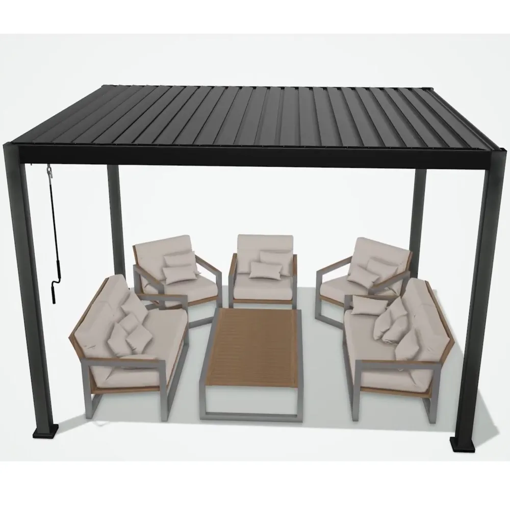 Online Home4you Pergola Mirador-111, 300x400cm, tummanharmaa