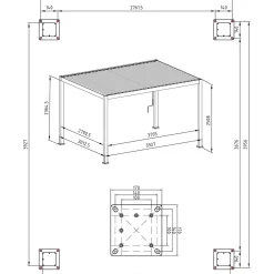 Sale Home4you Pergola Mirador-111, 300x400cm, vaalea puujäljitelmä, beige