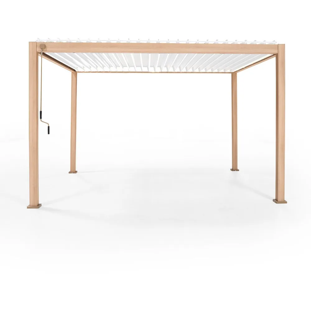 Sale Home4you Pergola Mirador-111, 300x400cm, vaalea puujäljitelmä, beige