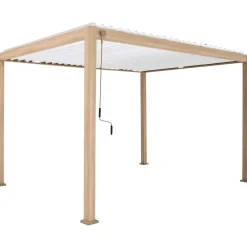 Sale Home4you Pergola Mirador-111, 300x400cm, vaalea puujäljitelmä, beige