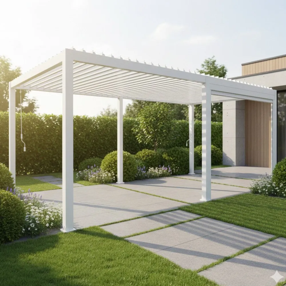 Hot Home4you Pergola Mirador-111, 300x600cm, valkoinen