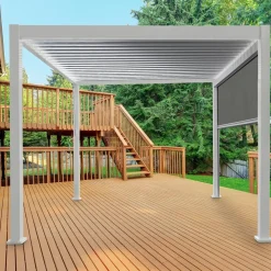 Clearance Home4you Pergola Mirador-111, 300x400cm, valkoinen