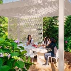 Clearance Home4you Pergola Mirador-111, 300x400cm, valkoinen