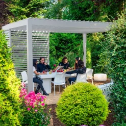 Clearance Home4you Pergola Mirador-111, 300x400cm, valkoinen