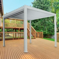 Clearance Home4you Pergola Mirador-111, 300x400cm, valkoinen