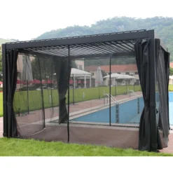 Sale Home4you Pergolan hyttysverkko Mirador-111, 300x300cm, musta