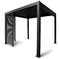 Hot Home4you Pergolan säleikköpaneeli Mirador-111(4m), 123,5x238,25cm, tummanharmaa