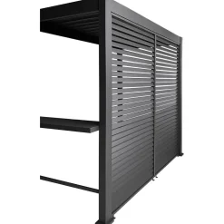 Outlet Home4you Pergolan säleikkötakaseinä Mirador BBQ, tummanharmaa
