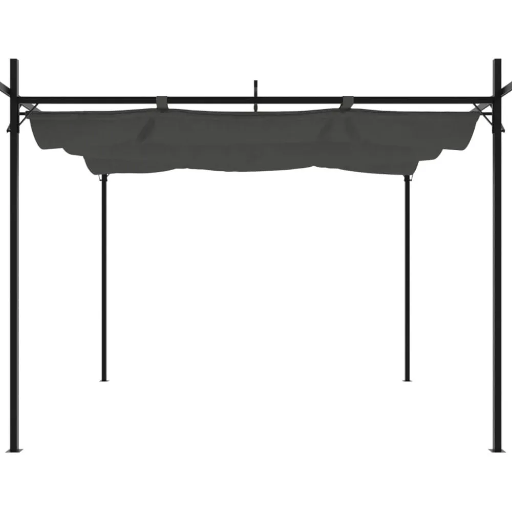 Outlet FinePRICE Pergola sisäänvedettävä katto antrasiitti 295x292x230 cm