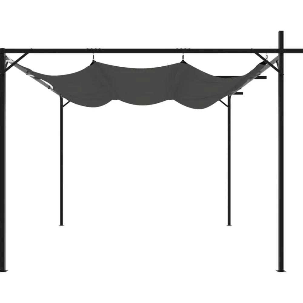 Outlet FinePRICE Pergola sisäänvedettävä katto antrasiitti 295x292x230 cm