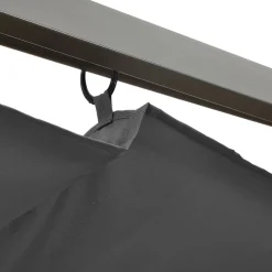 Best FinePRICE Pergola sisäänvedettävä katto antrasiitti 3x3 m teräs 180 g/m² (12226)