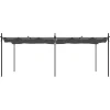 Best FinePRICE Pergola sisäänvedettävä katto antrasiitti 589x292x230 cm