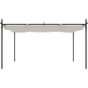 Best FinePRICE Pergola sisäänvedettävä katto kerma 395x292x230 cm