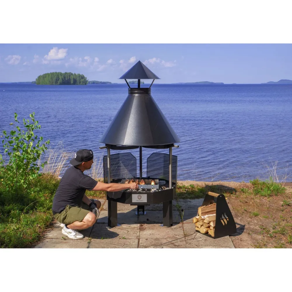 Clearance Carelia Grill Pihagrilli ® 9K-100 Premium matala musta