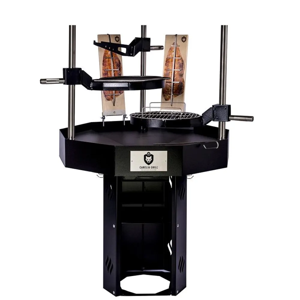 Outlet Carelia Grill Pihagrilli ® 9K-100 Premium korkea ilman huuvaa musta