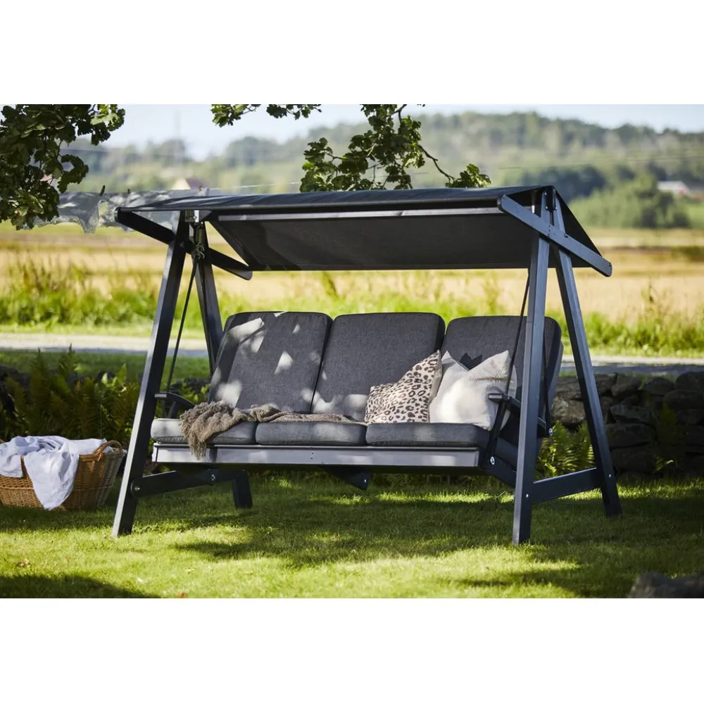 Outlet Hillerstorp Pihakeinu Aspö, 3-istuttava, tummanharmaa/beige