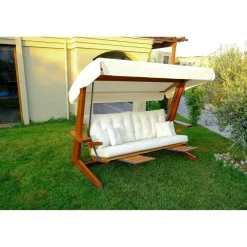 Hot Linento Garden Pihakeinu Luna Deluxe 3-istuttava beige