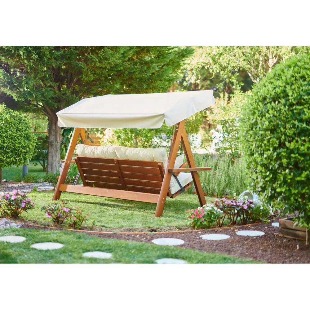 New Linento Garden Pihakeinu Lyon 3-istuttava beige