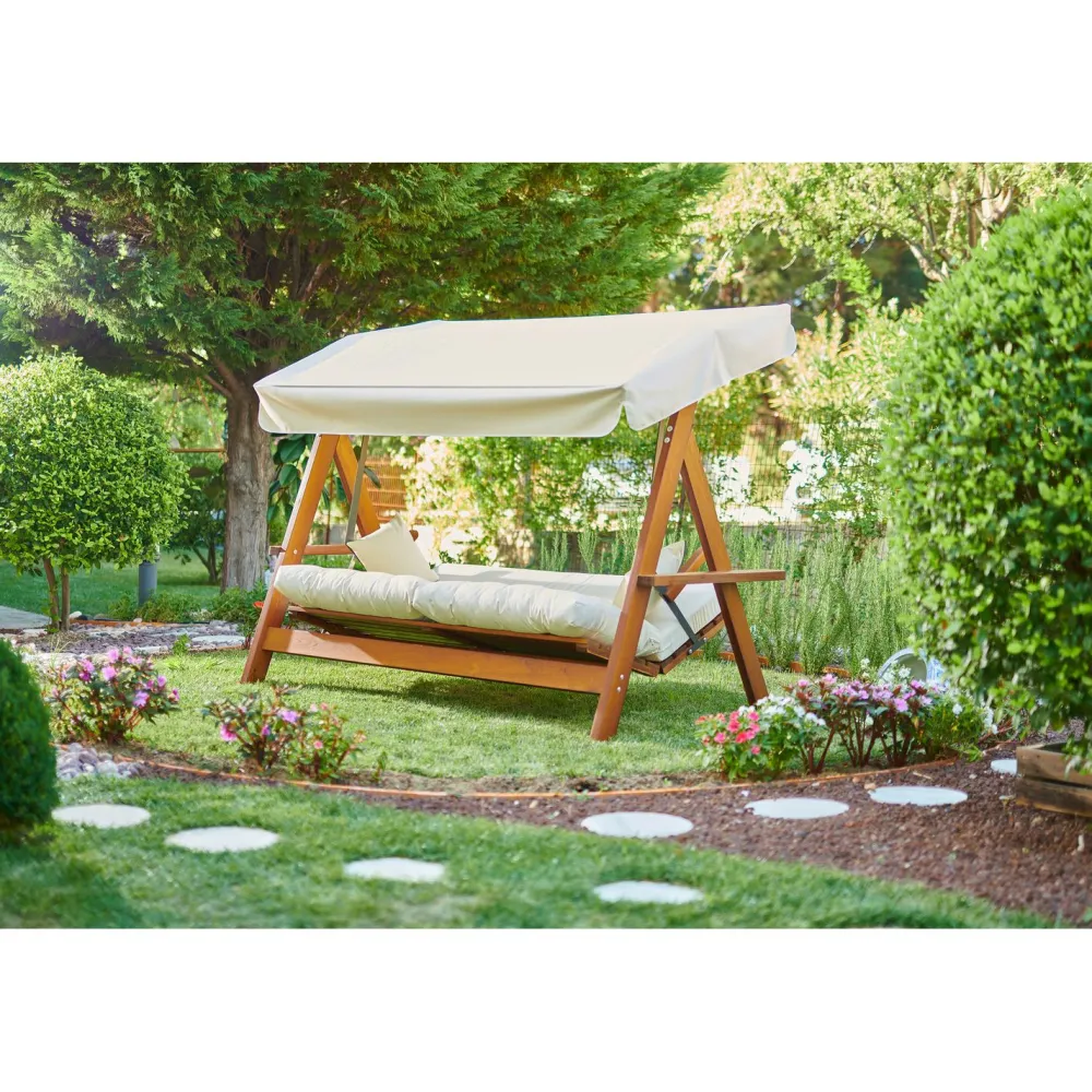 New Linento Garden Pihakeinu Lyon 3-istuttava beige