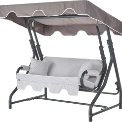 Discount Linento Garden Pihakeinu Morus 3, 2-istuttava, pehmusteilla, harmaa