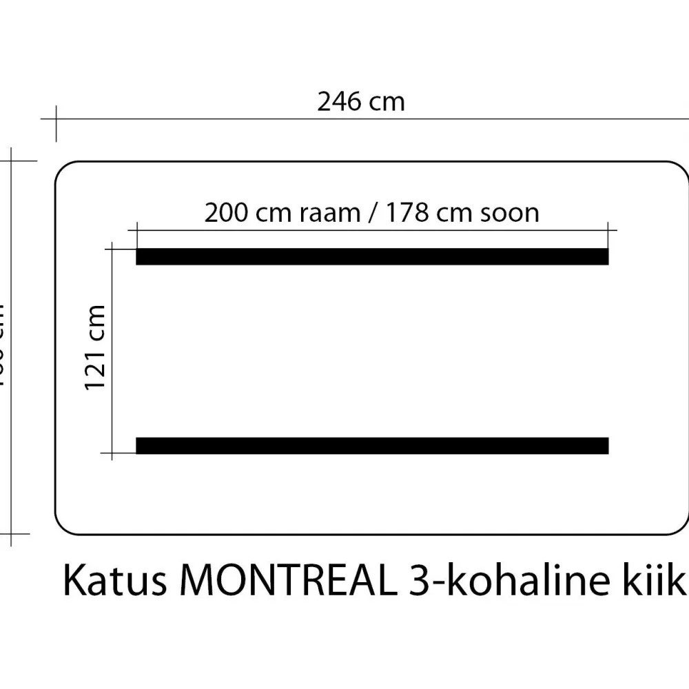 Sale Home4you Pihakeinun katos MONTREAL 3 160x246 cm, beige