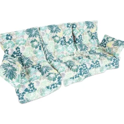 Clearance Home4you Pihakeinun pehmuste ROMA 108x56x10 cm, vaalea kukkakuosi, 3-osainen