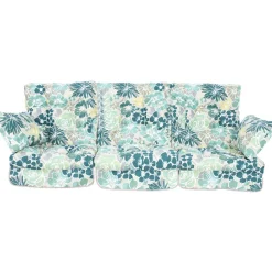 Clearance Home4you Pihakeinun pehmuste ROMA 108x56x10 cm, vaalea kukkakuosi, 3-osainen