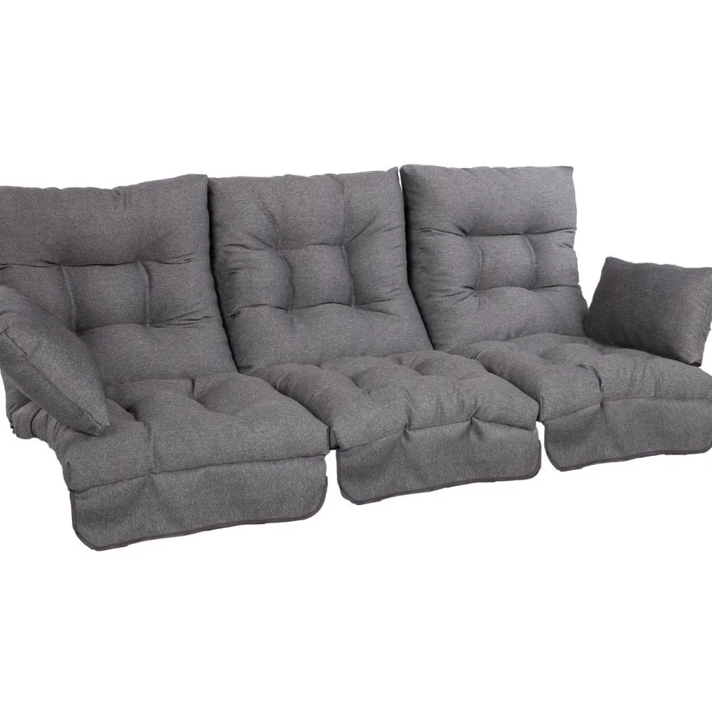 Outlet Home4you Pihakeinun pehmuste ROMA 108x56xK10 cm, tummanharmaa, 3-osainen