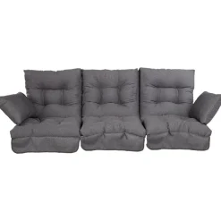 Outlet Home4you Pihakeinun pehmuste ROMA 108x56xK10 cm, tummanharmaa, 3-osainen