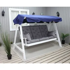 Discount Baltic Garden Pihakeinun pehmuste sivutyynyillä Malmö harmaa