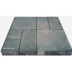 Discount Lakka Rakennustuotteet Pihakivi Lakka Roomalainen kivi 80 208x208x80 mm musta