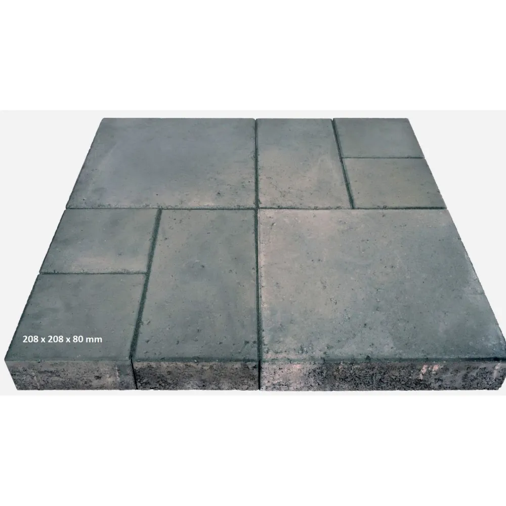 Discount Lakka Rakennustuotteet Pihakivi Lakka Roomalainen kivi 80 208x208x80 mm musta
