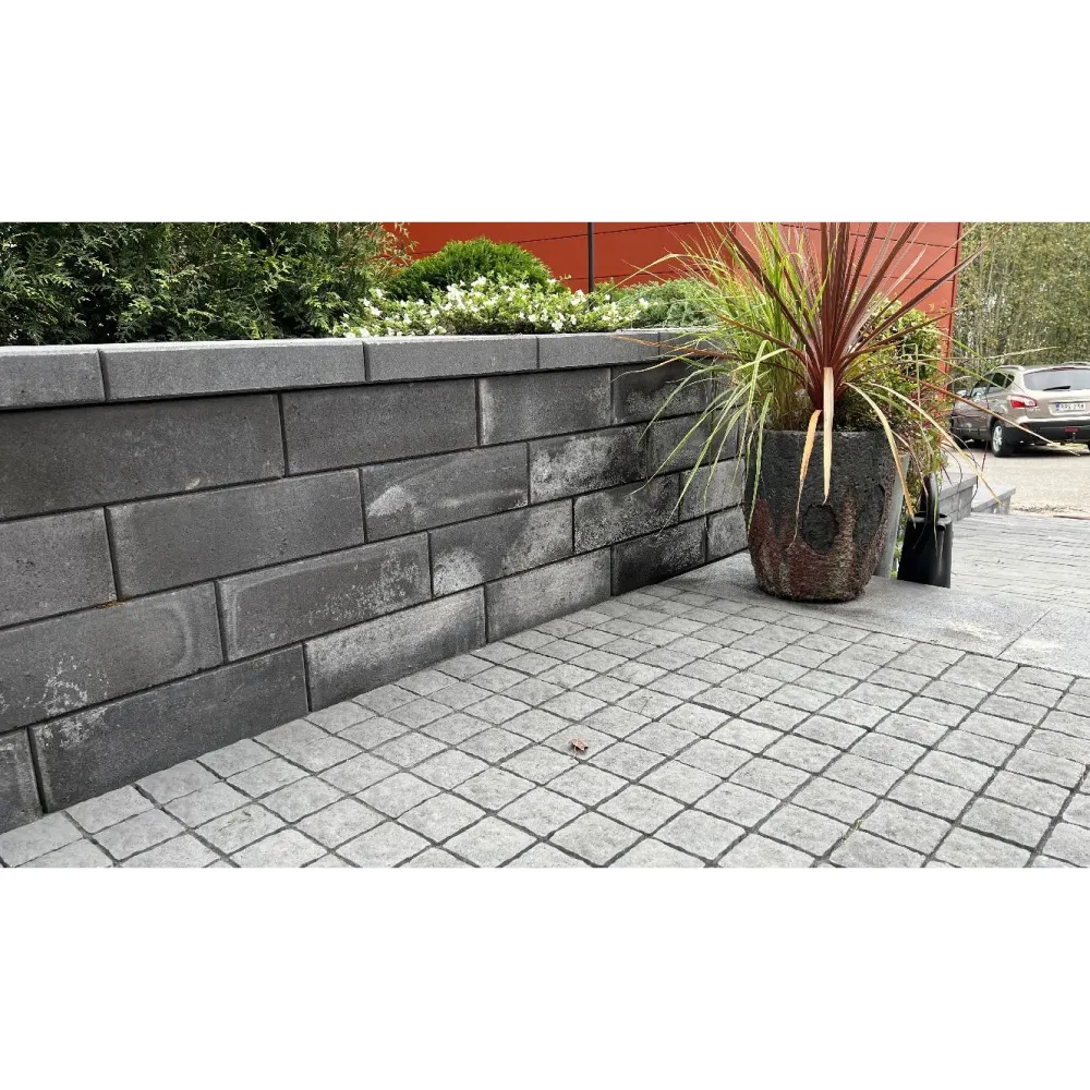 Rudus Pihakivi Artik-noppa, 92x92x80mm, profiloitu, musta