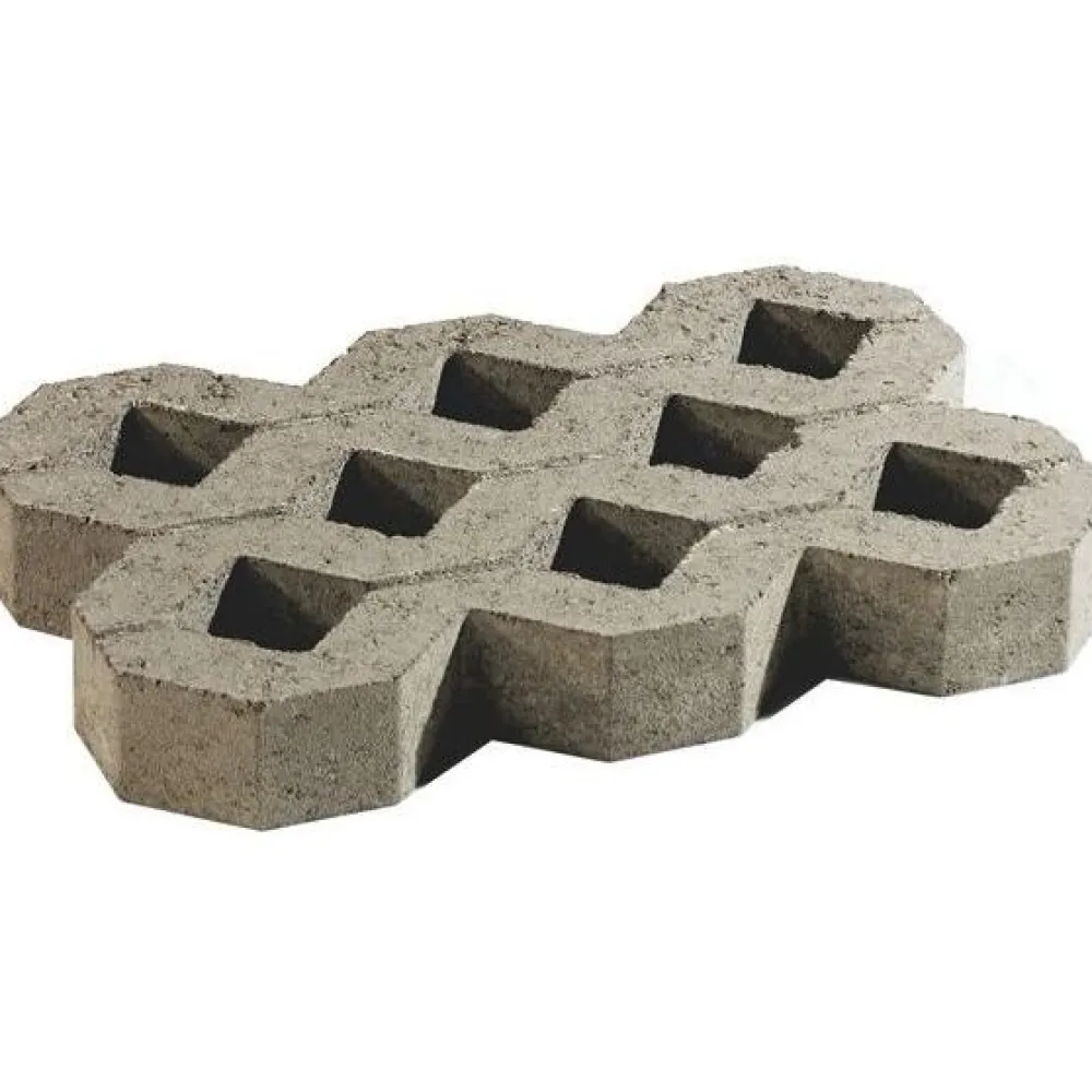 Rudus Pihakivi Reikälaatta 598x398x80 mm sileä harmaa