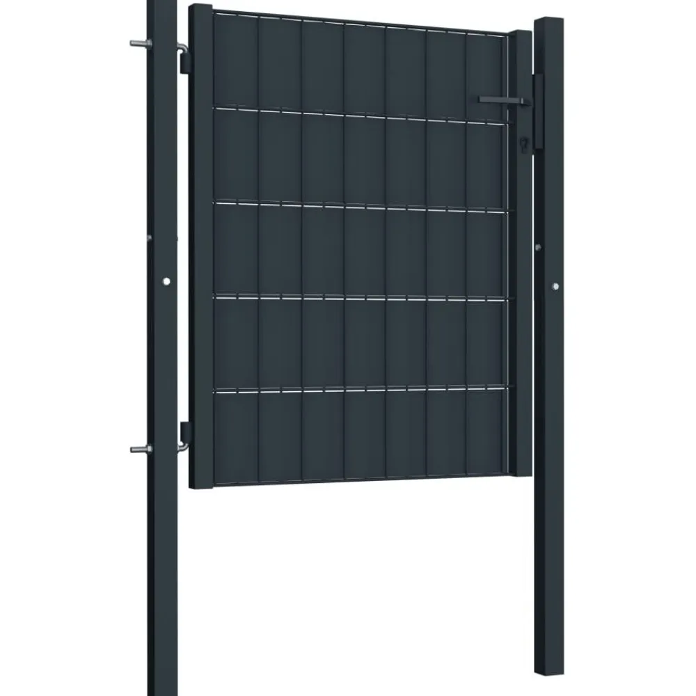 FinePRICE Pihaportti teräs 100x81cm antrasiitti