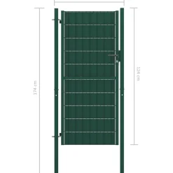 FinePRICE Pihaportti teräs 100x124cm vihreä