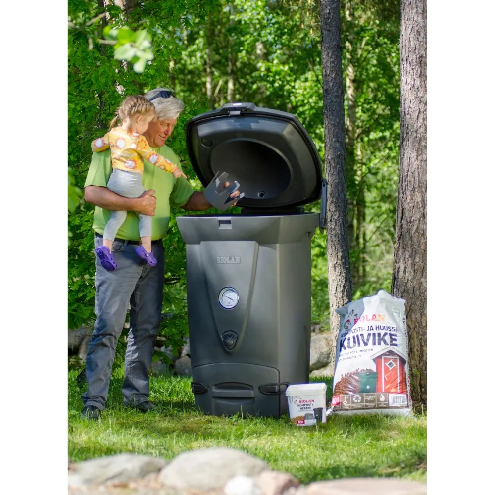 Hot Biolan Pikakompostori 220 Eco tummanharmaa