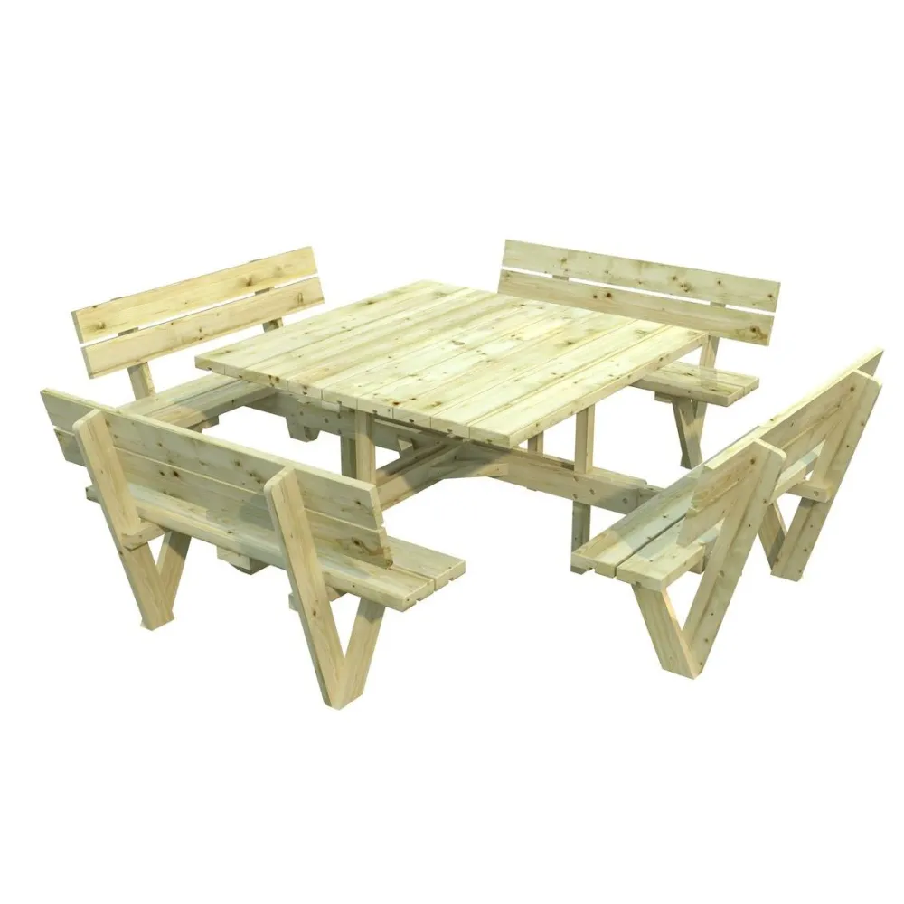 Clearance Palmako Piknik pöytäryhmä Arthur 274x274 cm vihreä