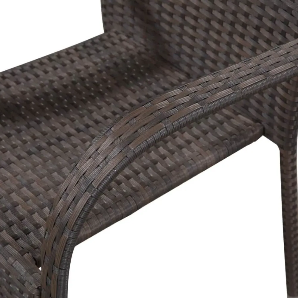 Clearance FinePRICE Pinottavat ulkotuolit 2 kpl polyrottinki ruskea