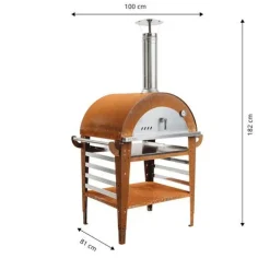 Discount GrillSymbol Pizzauuni Pizzo Inox, 80x81x96cm