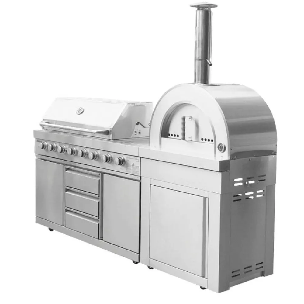 Hot Myoutdoorkitchen Pizzauuni Classic Line Stainless Naples, puulämmitteinen, rst
