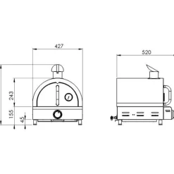 Discount Myoutdoorkitchen Pizzauuni Philadelphia, kaasukäyttöinen, rst