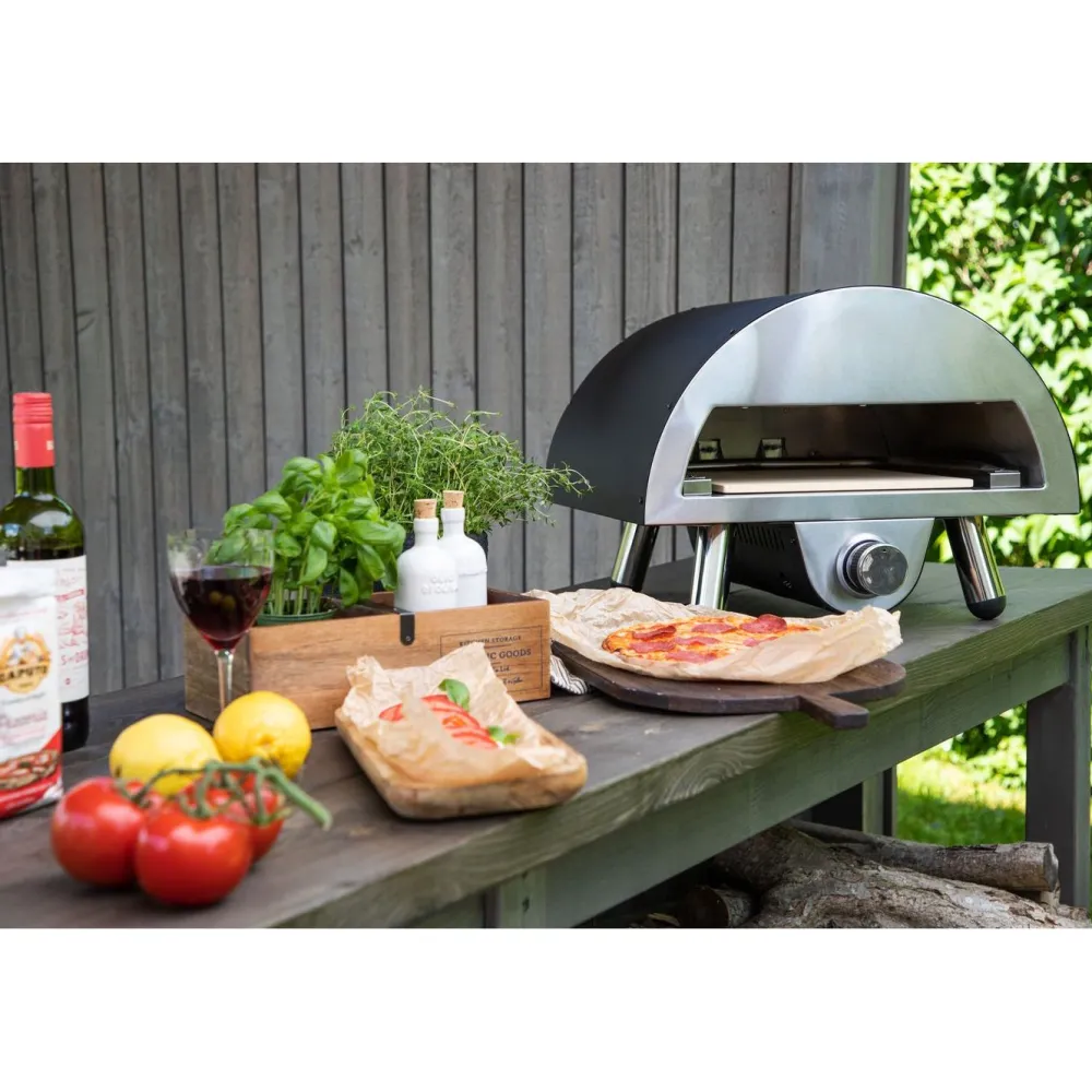 New Venture Home Pizzauuni Sentosa, kaasulämmitteinen, musta