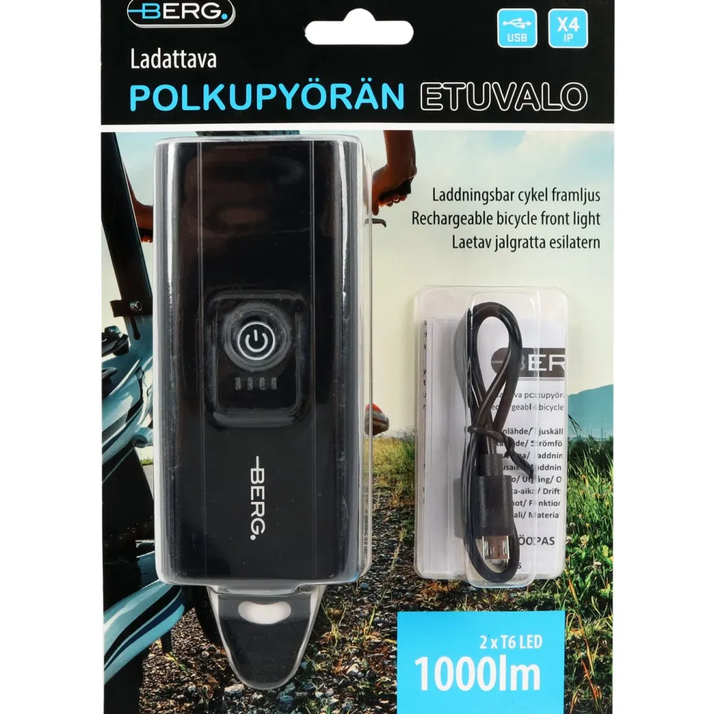 Sale Berg Polkupyörän led-etuvalo , 1000lm, ladattava
