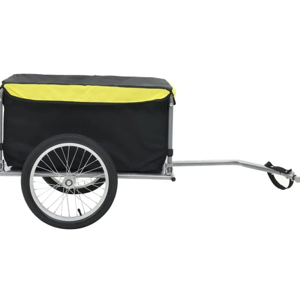 Online FinePRICE Polkupyörän peräkärry, 65kg, musta/keltainen