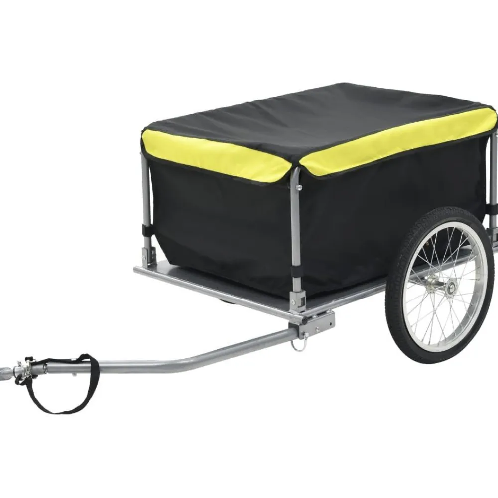 Online FinePRICE Polkupyörän peräkärry, 65kg, musta/keltainen