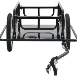 New FinePRICE Polkupyörän peräkärry, teräs, 130x73x48.5cm, musta