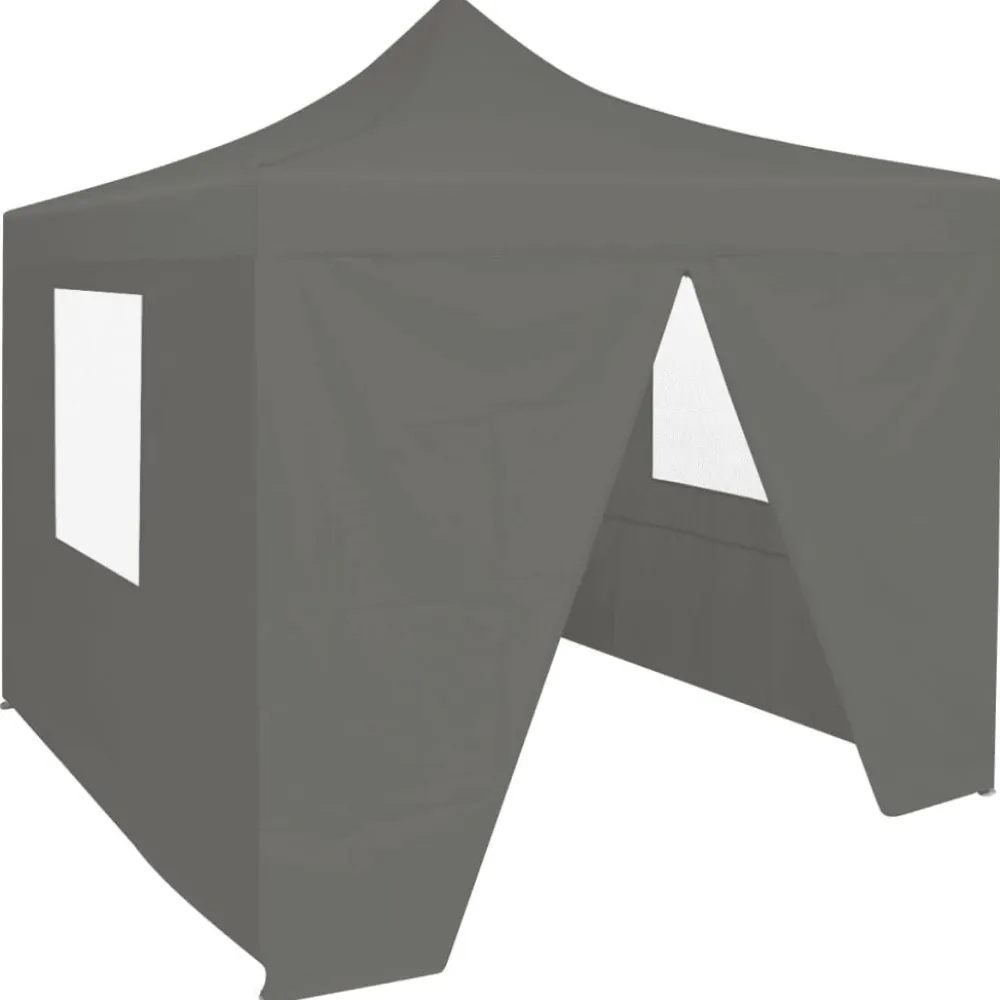 Outlet FinePRICE Pop-up teltta kokoontaitettava seinillä 3x3m antrasiitti