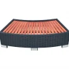 Clearance FinePRICE Porealtaan porras polyrottinki 92x45x25 cm musta