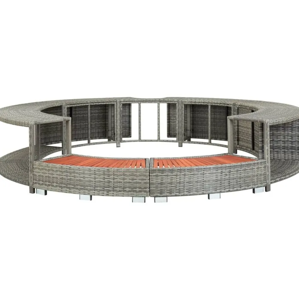 Clearance FinePRICE Porealtaan reunus harmaa polyrottinki